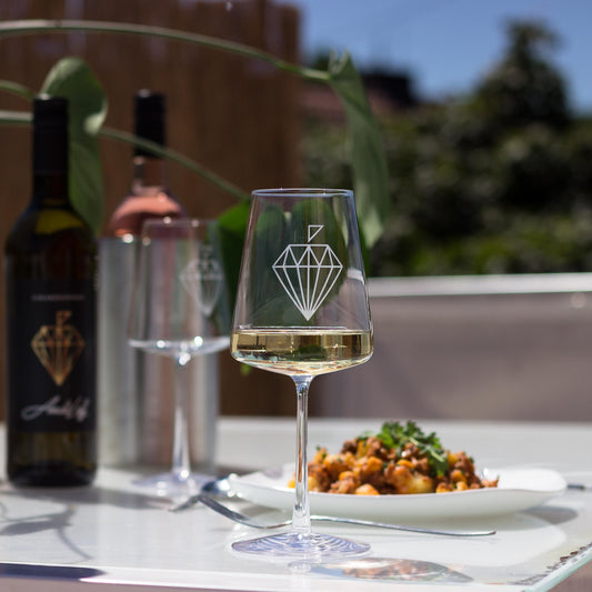 Diamant Weinglas